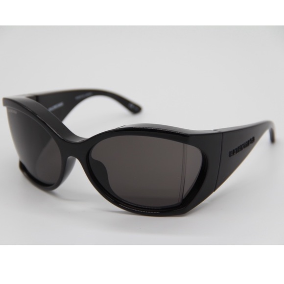 NEW BB0154S 001 BALENCIAGA OVERSIZED UNISEX SUNGLASSES  BB 0154S BLACK - Picture 4 of 13